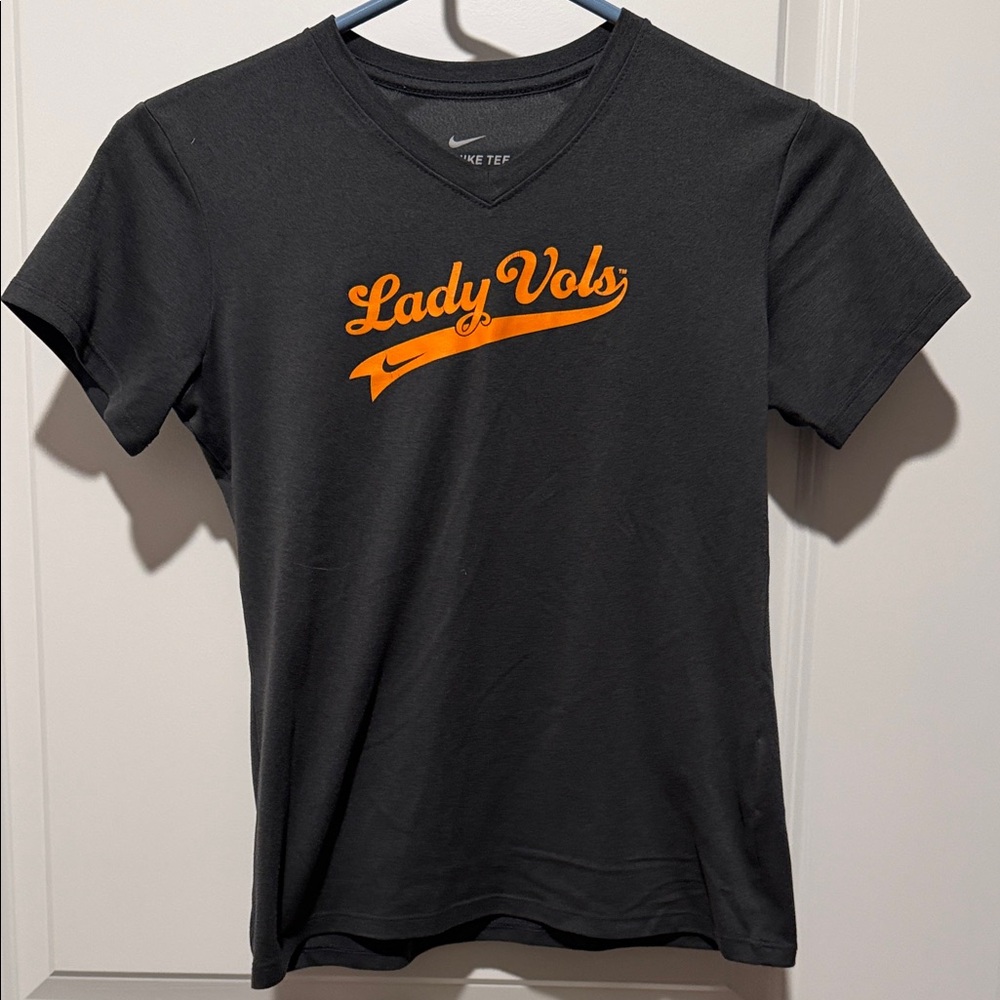 Nike Black and Orange Kids Short Sleeve Tee